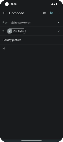 Press the attachment icon.