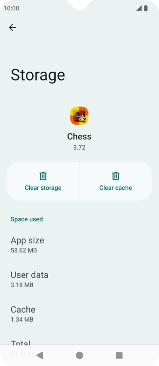 Press Clear cache.