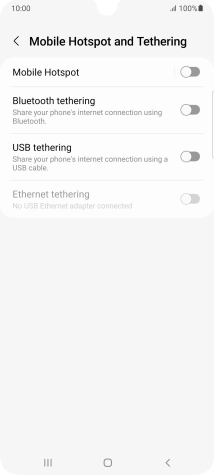 Press Mobile Hotspot.