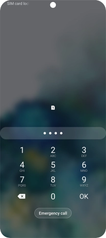 Key in your SIM PIN and press OK. The default SIM PIN is 0000.
