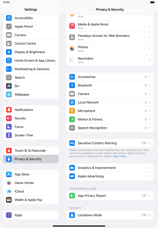 Press App Privacy Report.