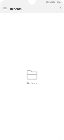 Slide your finger right starting from the left side of the screen.