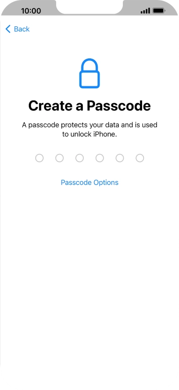 Press Passcode Options. Press Passcode Options.