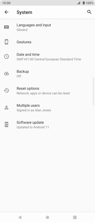 Press Software update. If a new software version is available, it's displayed. Follow the instructions on the screen to update the phone software.