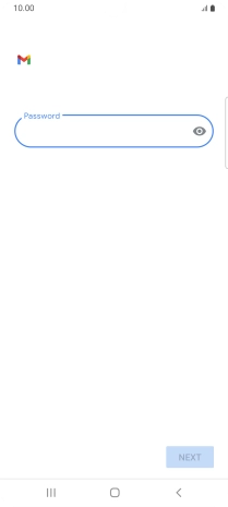 Press the field below 'Password' and key in the password for your email account.