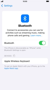 Press the required Bluetooth device and follow the instructions on the screen to pair the device with your phone.