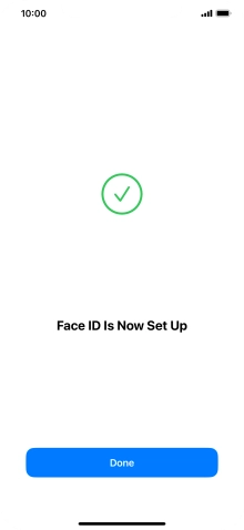 Press Done. If you haven't previously selected a lock code, key in a code of your own choice twice.