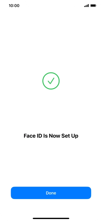 Press Done. If you haven't previously selected a lock code, key in a code of your own choice twice.