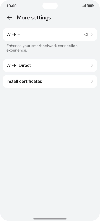 Press Wi-Fi+. Press Wi-Fi+.