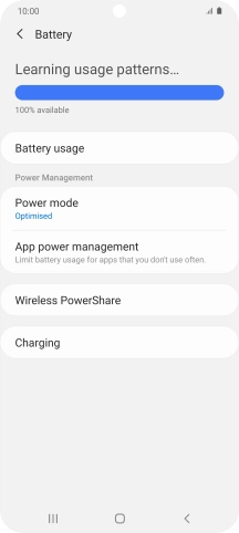 Press Power mode.