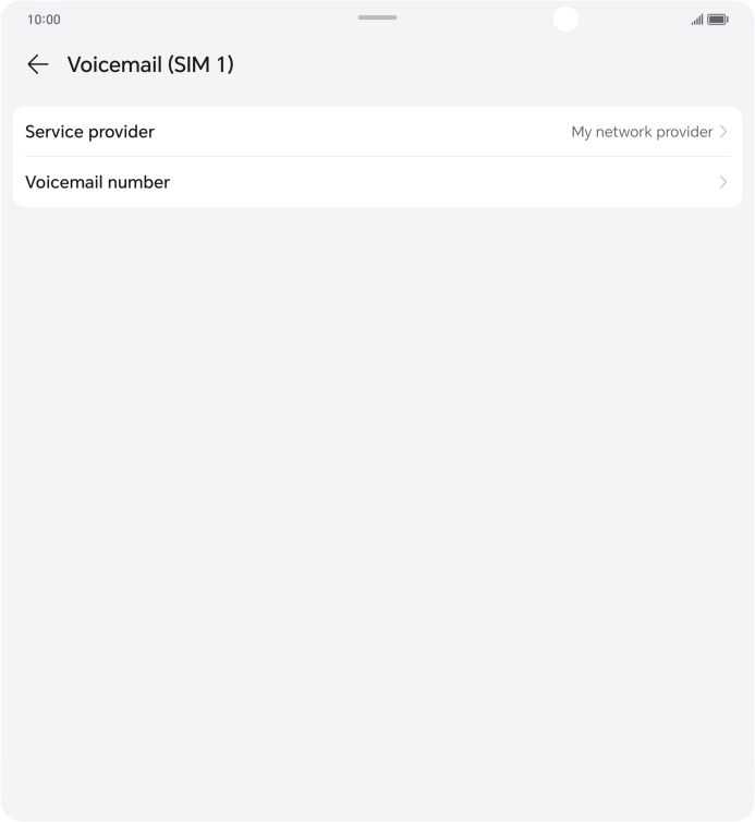Press Voicemail number.