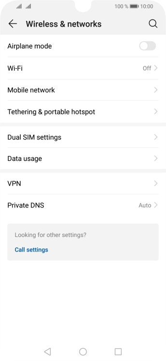 Press Mobile network. Press Mobile network.