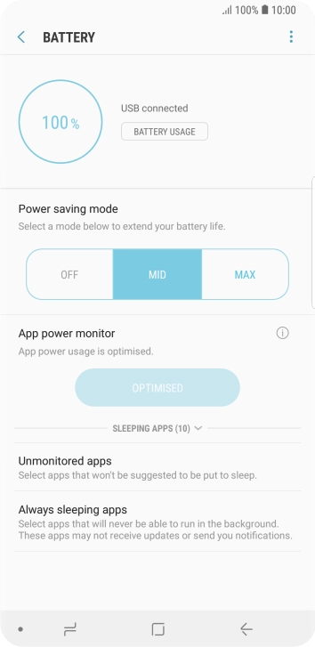 Press the Home key to return to the home screen.