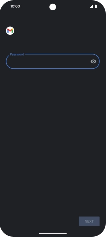 Press the field below 'Password' and key in the password for your email account.