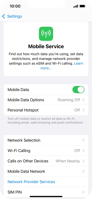 Press Mobile Data Network.