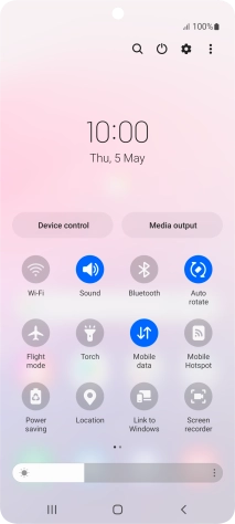 Press the settings icon.