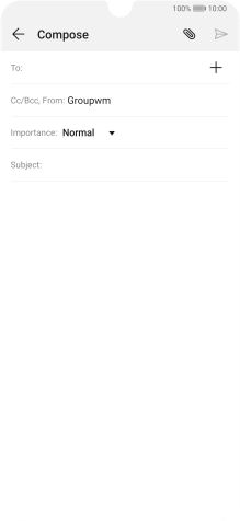 Press the field next to 'To:' and key in the first letters of the recipient's name.