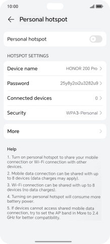 Press Password and key in the required password.