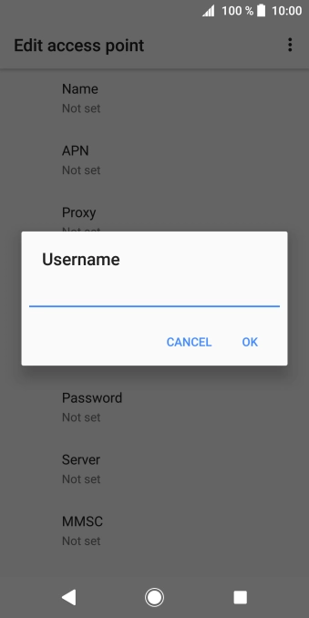 Key in o2wap and press OK.