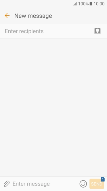 Press the search field and key in the first letters of the recipient's name.
