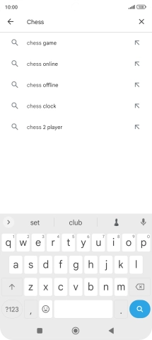 Key in the name or subject of the required app and press the search icon.