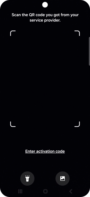 Place the QR code you've received inside the phone camera frame to scan the code.