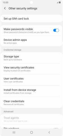 Press Set up SIM card lock.