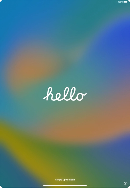 Slide your finger upwards starting from the bottom of the screen.