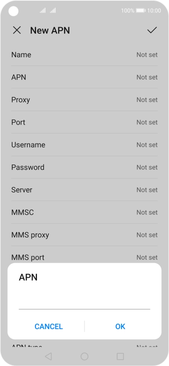 Key in wap.o2.co.uk and press OK.
