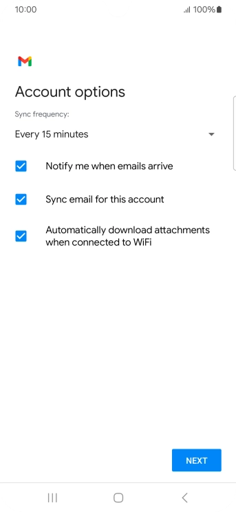 Press the drop down list below 'Sync frequency:'.