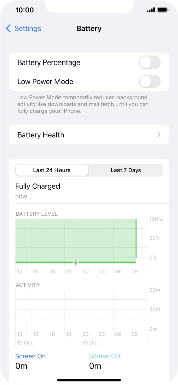 Press the indicator next to 'Low Power Mode' to turn on the function.