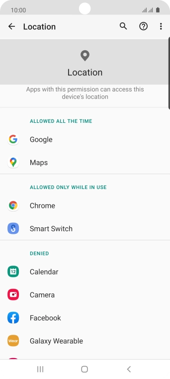 Press the required app. Press the required app.