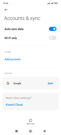 Press the required account.