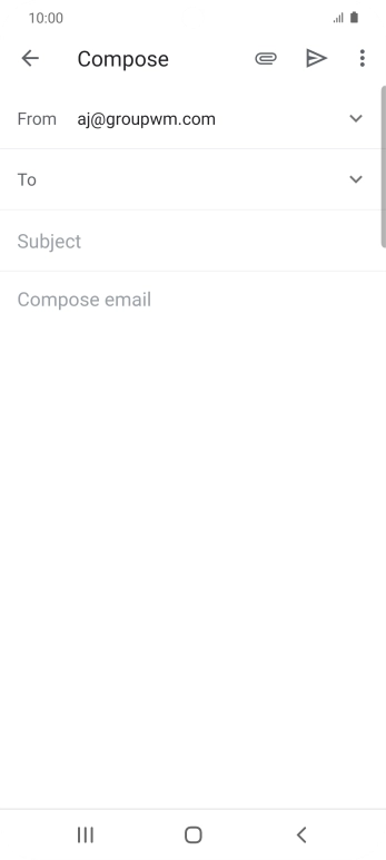 Press the field next to 'To' and key in the first letters of the recipient's name. Press the field next to 'To' and key in the first letters of the recipient's name.