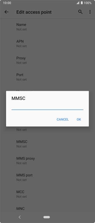 Key in http://mmsc.mms.o2.co.uk:8002 and press OK.
