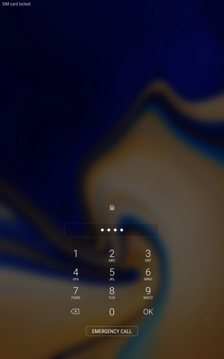 Key in your SIM PIN and press OK. The default SIM PIN is 0000.