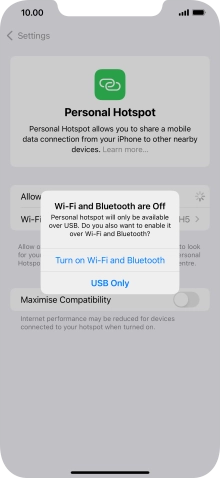 If WiFi is turned off, press Turn on Wi-Fi and Bluetooth.