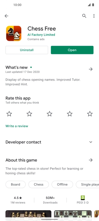 Press Uninstall.