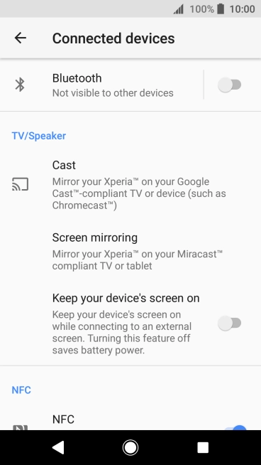 Press Bluetooth.