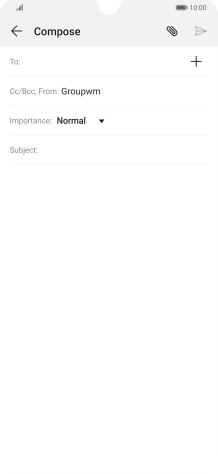 Press the field next to 'To:' and key in the first letters of the recipient's name.