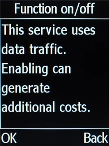 Press the Left selection key.