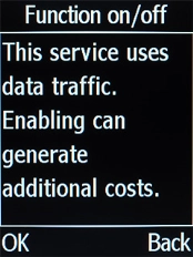 Press the Left selection key.