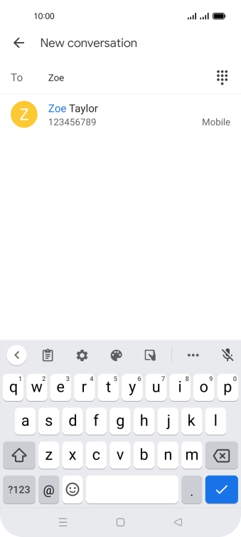 Press the required contact. Press the required contact.