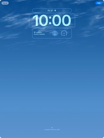 To customise the way the lock screen date is displayed, press the date widget and follow the instructions on the screen to select the required widget display mode.