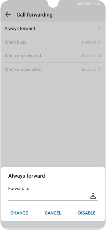 Press DISABLE.