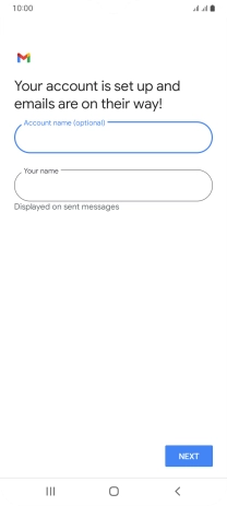 Press Your name and key in the required sender name.