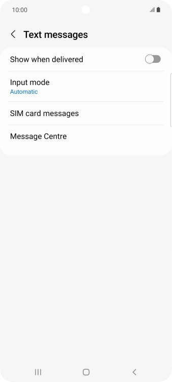 Press Message Centre.