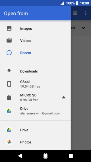 Press Images and go to the required folder.