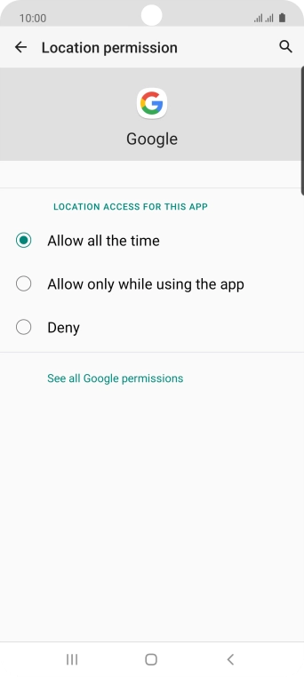 Press the required setting. Press the required setting.