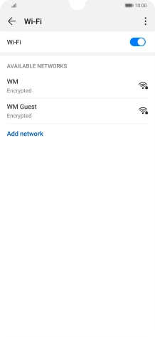 Press the required WiFi network.